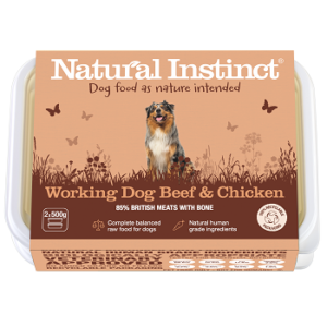 COUNTRY WAREHOUSE NATURAL INSTINCT WORKING DOG BEEF 2 X 500G